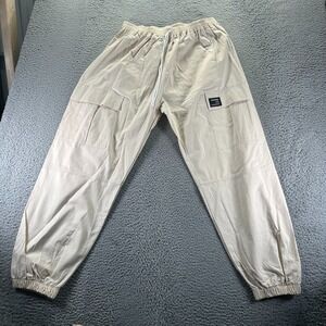 Sangtree Pant Mens 2XL White Cotton Cargo Jogger Drawstring Stretch Workwear